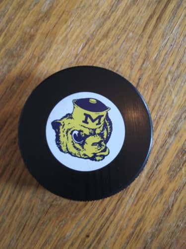 University Of Michigan Big Ten Official Game Puck College Hockey NCAA