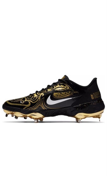 Size 12.0 Men’s Nike Alpha Huarache Elite 3 Gold/Black Colorway