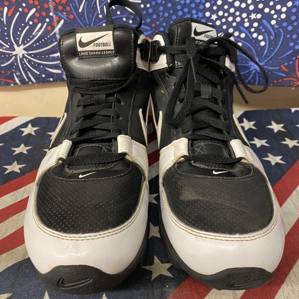 Lightly Used Black Nike Land Shark Legacy Men's 13 Molded Football Cleats-155363