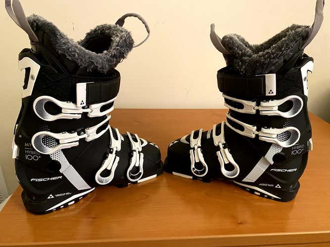 Free Shipping in US, Womens, Fischer My Hybrid 100+ Vacuum Full Fit Ski Boots Medium Flex Size 25.5