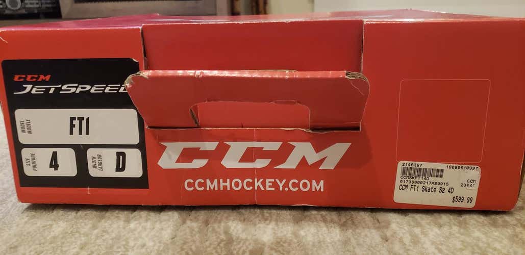 Used Junior CCM JetSpeed FT1 Hockey Skates Size 4