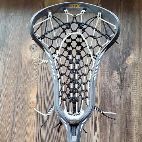Black Used Attack & Midfield STX Strung Crux 600 Head