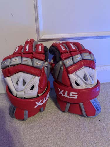 Red STX Assault Lacrosse Gloves 13"