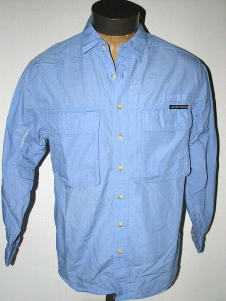 ExOfficio Buzz Off Insect Shield Men's Blue Long Sleeve Shirt - Size Small  S