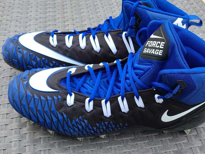 Men's Nike Force Savage (US Size 17) Football Cleats Blue/Black AJ6605-008