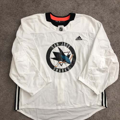 White Adult Goalie Cut Adidas Pro Stock Jersey - 58G