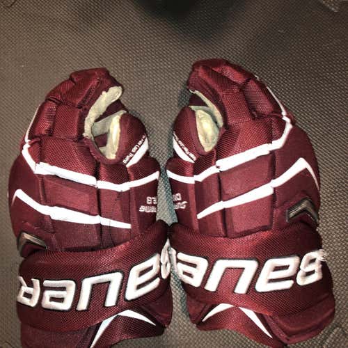 Red Used Senior Bauer Supreme One.8 Gloves 15"