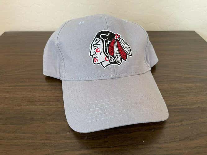 Chicago Blackhawks NHL Hockey SUPER AWESOME Gray AMG Adjustable Strap Cap Hat!