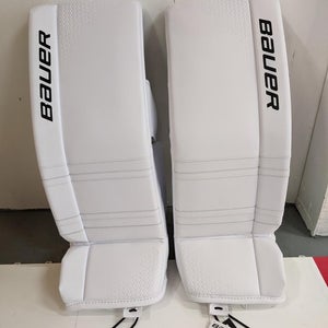 White New Intermediate Small 30+1 Bauer GSX Goalie Leg Pads