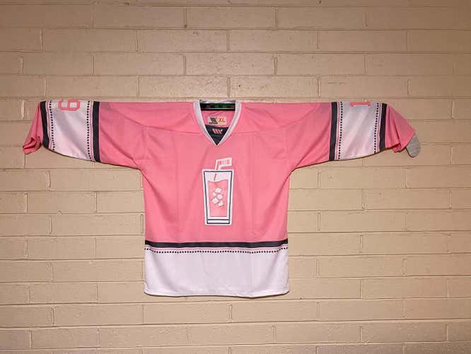 Pink Whitney Custom Hockey Jersey #19 Sz XL