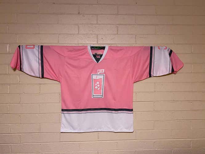 Pink Whitney Custom Hockey Jersey #30 GOALIE CUT