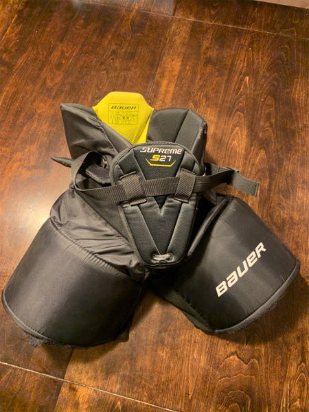 Black Junior Medium Bauer S27 Hockey Goalie Pants