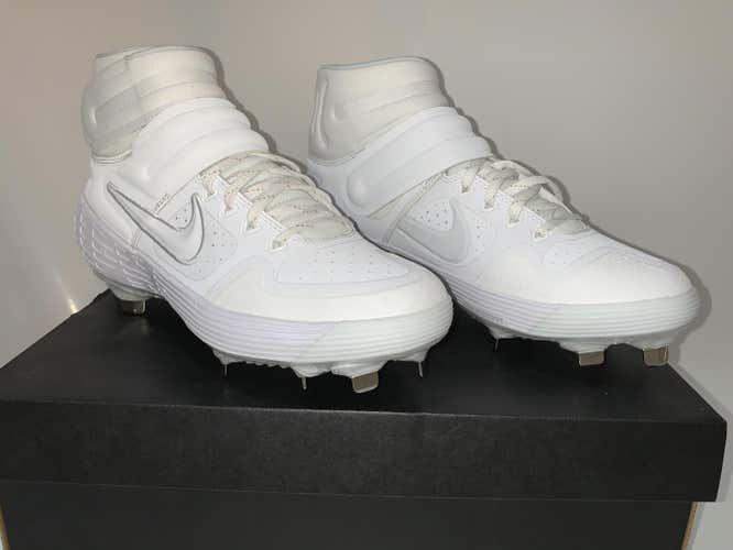 White New Adult Men's Size 8.0 (Women's 9.0) Metal Nike High Top