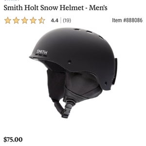 Black Unisex XL Smith Holt Helmet