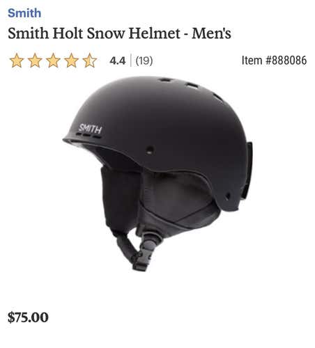 Black Unisex XL Smith Holt Helmet