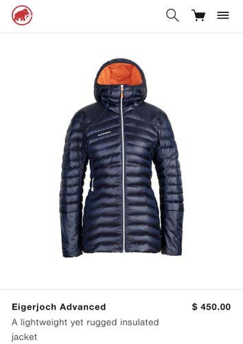 Blue Adult Large Mammut Jacket