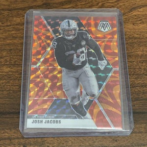 Josh Jacobs Las Vegas Raiders Mosaic Orange Reactive Prizm Base Card #104