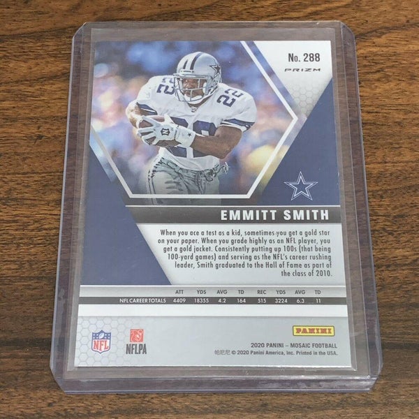 Emmitt Smith Dallas Cowboys HOF Mosaic Orange Reactive Prizm Base Card #288