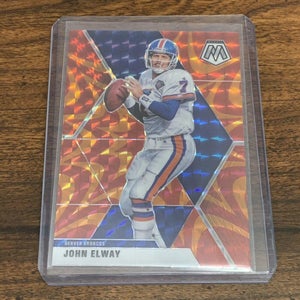 John Elway Denver Broncos Mosaic Orange Reactive Prizm Base Card #67