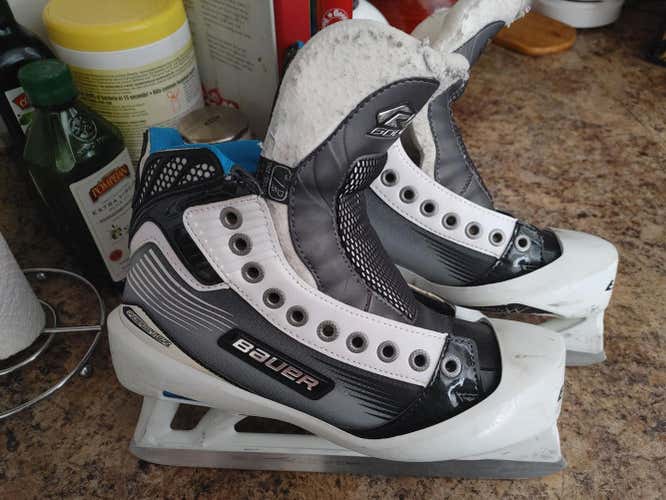 Used Senior Bauer Reactor 6000 Hockey Goalie Skates D&R (Regular) Size 7.5