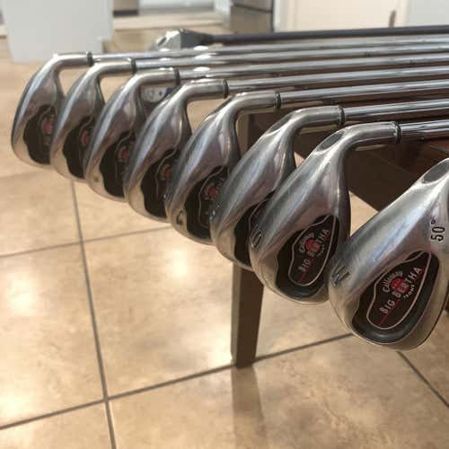 Men's 2004 Big Bertha Steel Shaft Iron Set With Driver