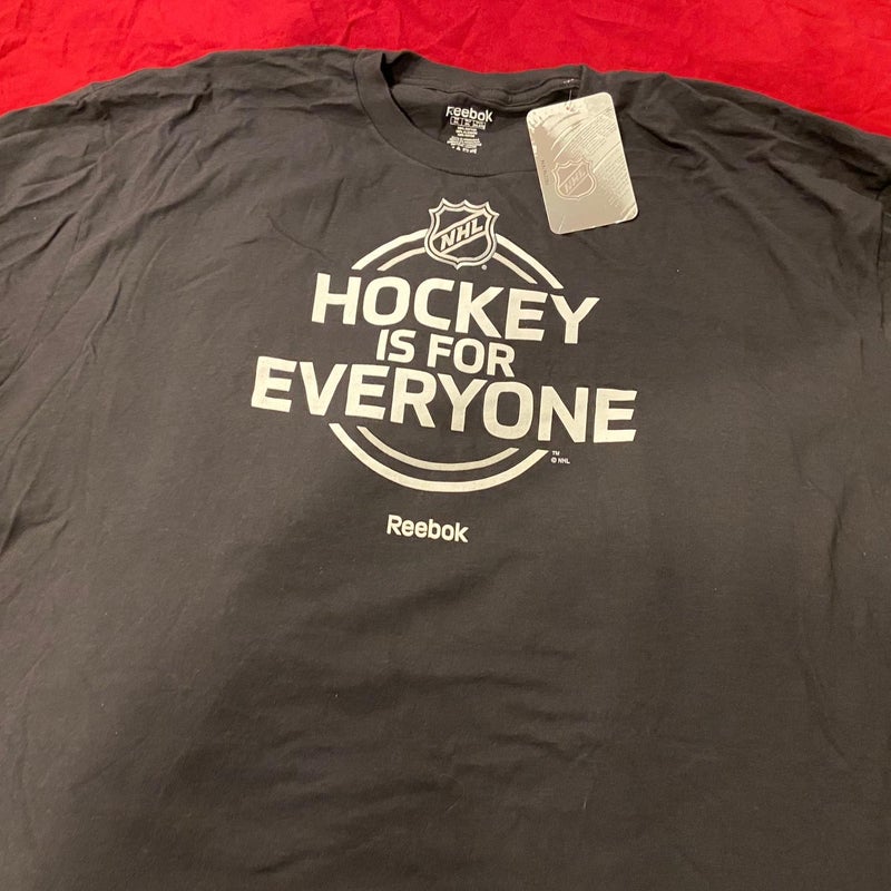 NHL “Hockey Is For Everyone” Black Adult XXL Reebok T-Shirt