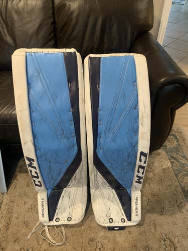 Custom Used 36" + 2 CCM Regular Premier II Pro Goalie Full Set