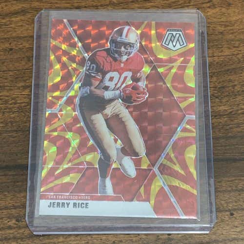 Jerry Rice San Francisco 49ers Mosaic Gold Reactive Prizm Base Card #178
