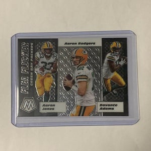 Green Bay Packers A. Jones A. Rodgers D. Adams Mosaic Flea Flicker Card #FF8