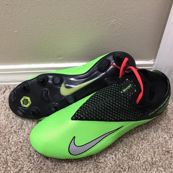 Nike Phantom Vision 2 Elite DF SG Pro AC Mens Soccer Cleats Green Black Size 9