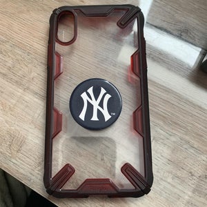 iPhone XR Case *WITH YANKEES POPSOCKET* Price Is Negotiable