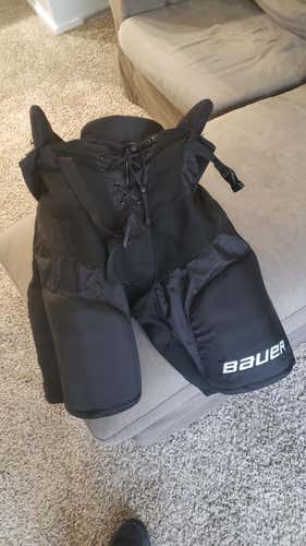 Black New Senior Large Bauer Nexus 1N Colorado Avalanche Pro StockHockey Pants Pro Stock