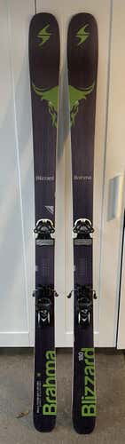 Used Men's 2015 Blizzard  All Mountain Brahma Skis With Bindings Max Din 13