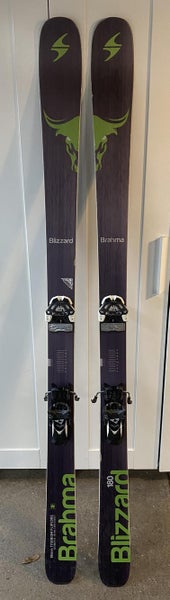 Used Men's 2015 Blizzard All Mountain Brahma Skis With Bindings Max Din 13