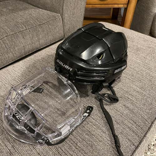 Black Used Medium Bauer Re-Akt 200 Helmet