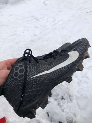 Black Used Adult Men's Size Men's 10.5 Molded Cleats Nike High Top Mike Trout Model