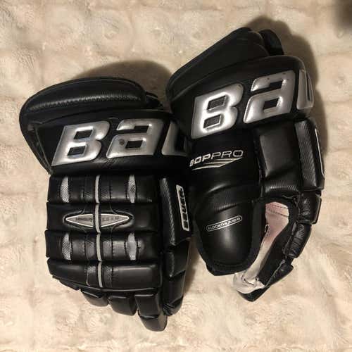 **LIKE NEW** Black Leather Bauer SDP PRO 4 Roll Gloves 14"