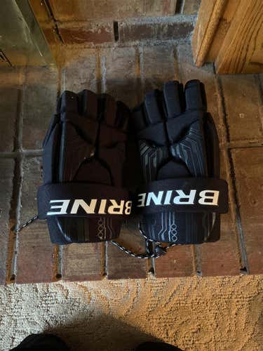 Black Used Player's Brine 13" Lacrosse Gloves