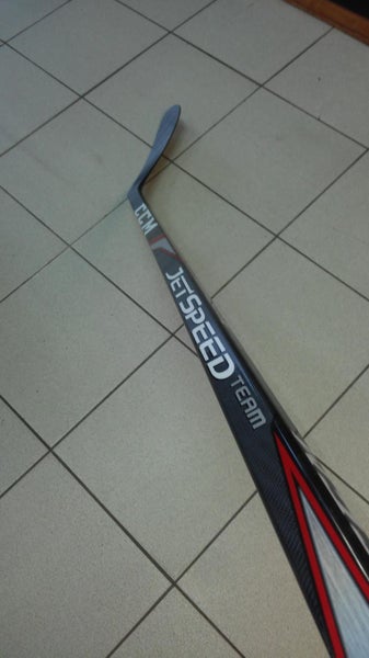 Senior Right Handed Jetspeed Team Toe Pattern Pro Stock Hockey Stick