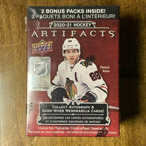 2020-21 Upper Deck Artifacts NHL Hockey Sealed 7 Pack Blaster Box