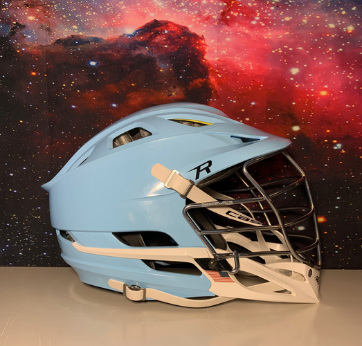 Used North Carolina Cascade R Lacrosse Helmet (Blue)