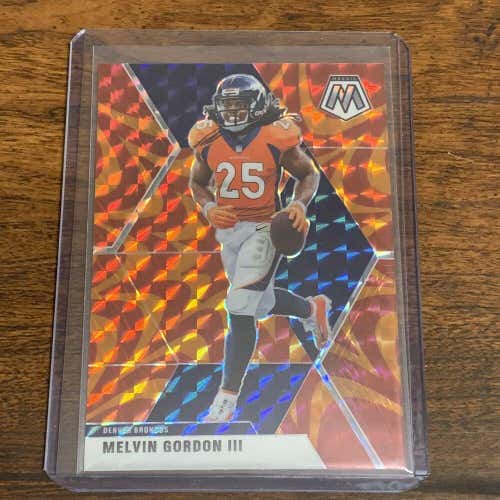 Melvin Gordon III Denver Broncos Mosaic Orange Reactive Prizm Base Card #110