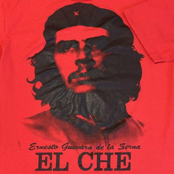Vintage Che Guevara Red T Shirt SIZE L Large Revolution Leader Red
