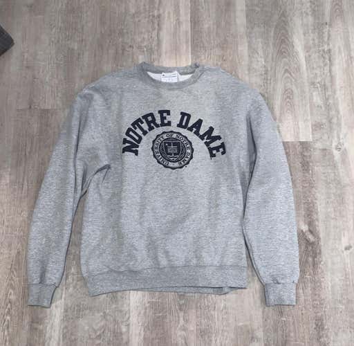 Notre Dame Gray Adult Medium/Large Champion Crewneck
