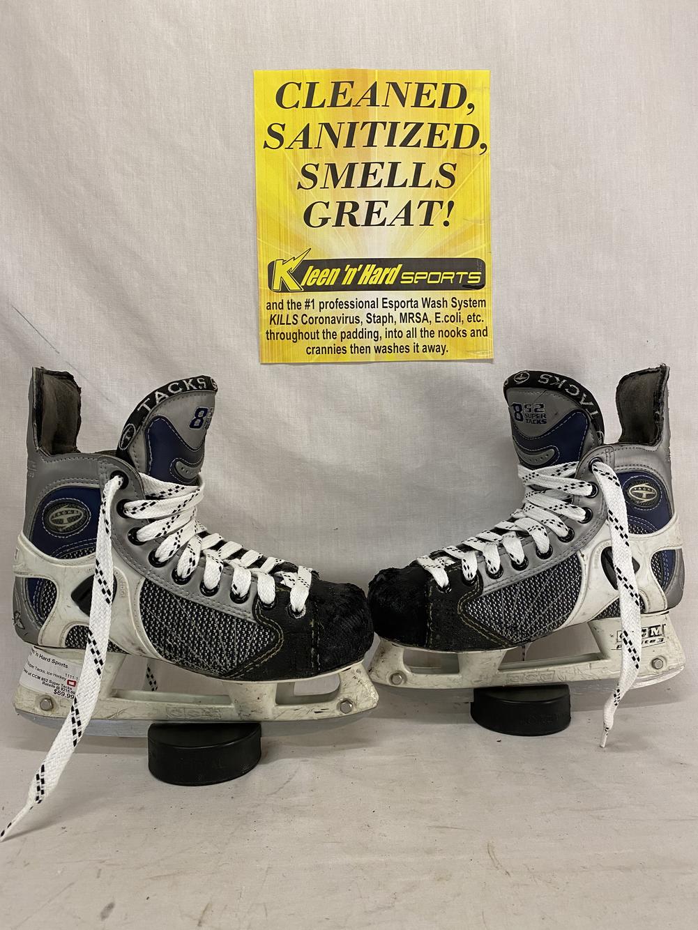 Used CCM 852 Super Tacks Size 3 D Ice Hockey Skates SidelineSwap