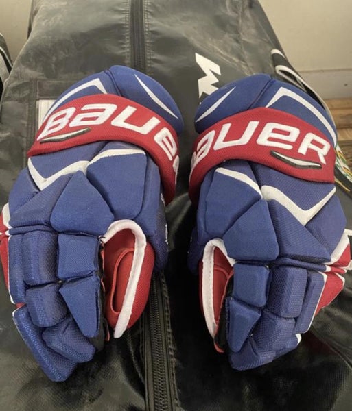 Montreal Canadiens New Bauer Vapor 1X Pro 14" Pro Stock Gloves