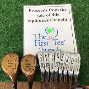 Wilson Patty Berg Ladies Full Set Driver 3 Wood & 3-PW Irons Steel Shafts
