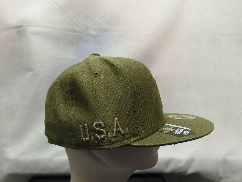 New Era 5950 NFL Salute To Service Fitted Hat Cap Olive Army Green Military  USA