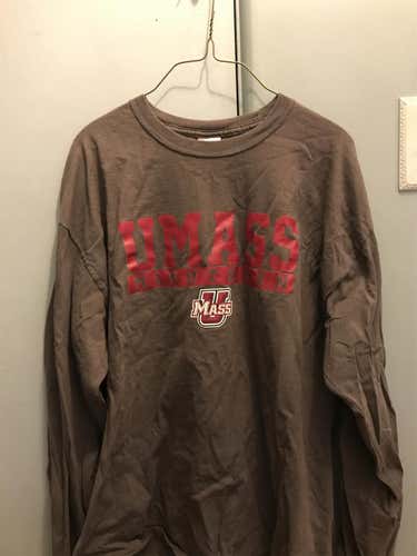 UMass Minutemen Gray Adult XL Long Sleeve Shirt