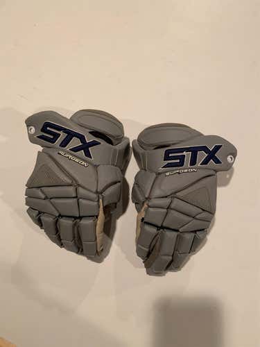 Gray Used Player's STX Surgeon 500 12" Lacrosse Gloves